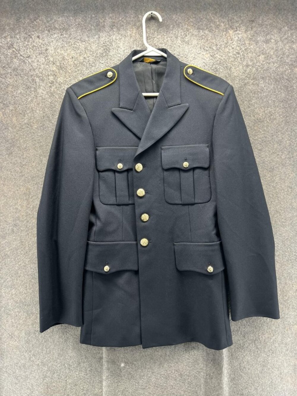 Marlow White Jacket Mens 42L Blue Army Dress Uniform ASU Coat Formal Polyester